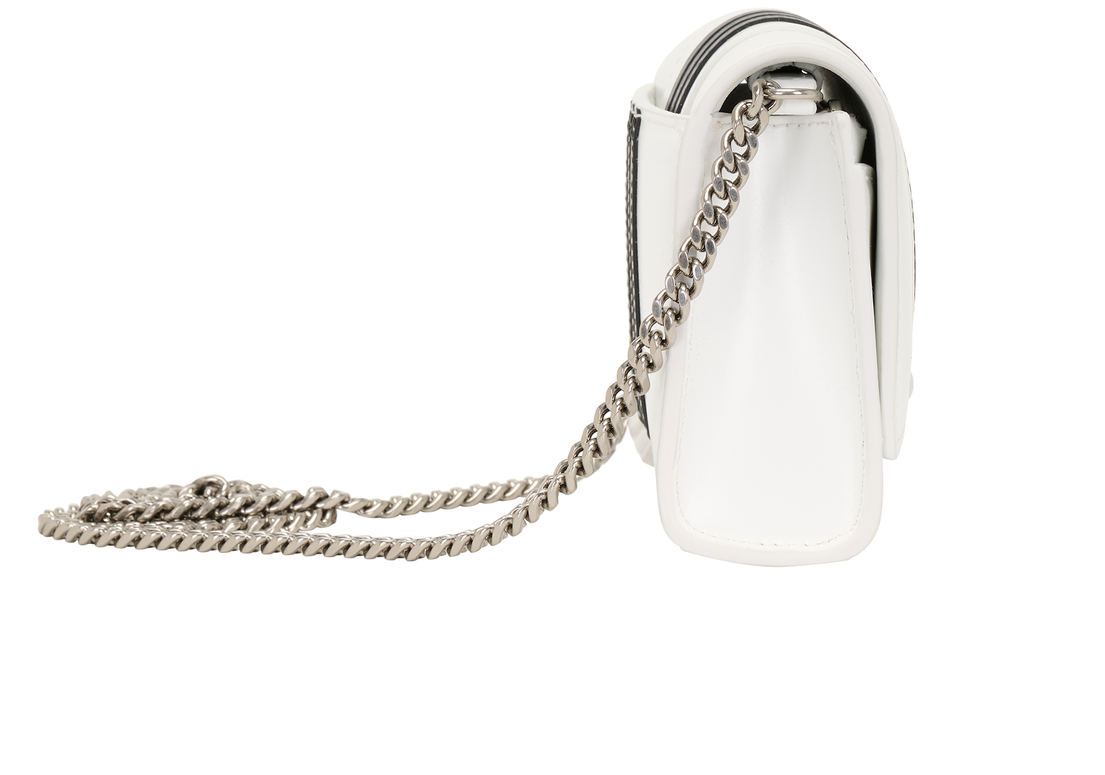X Adidas Hourglass Wallet On Chain, &pound;350, Handbags, White, Leather, Side view